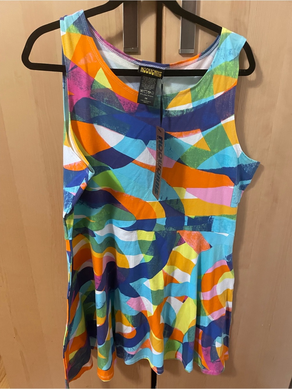 Nooworks Multicolor Wave Print Tank Dress